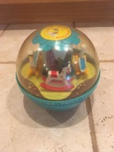 Fisher Price Vintage Roly Poly Chime Ball Toy 165 with Rocking Animals - $15.75