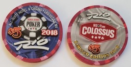 2018 World Series Of Poker $5 casino chip Rio Hotel Las Vegas Limited Ed... - £8.22 GBP