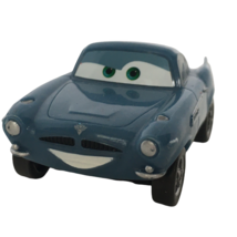 Disney Pixar Car Finn McMissile Toy Car Plastic Small Blue Mustache 2.25... - £4.78 GBP