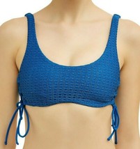 No Boundaries Juniors Lurex Crochet Bikini Top Small (3-5) Blue Earth NEW - £11.40 GBP