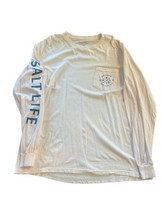Salt Life Long Sleeve T-Shirt 100% Cotton Unisex Large Front and back logo - £10.49 GBP