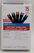 Make The Season Bright Multicolored Led Light Set, 15 Lights - £9.29 GBP