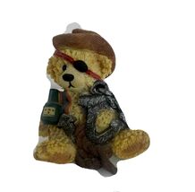 Teddy Bear Drinking Pirate figurine 4.5" high x 3" wide - $10.40