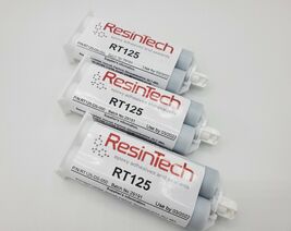 3 pack ResinTech RT125-DS-050 Flexible 2 Part Epoxy 50ML Black Motorspor... - $108.89