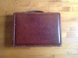 Vintage Presto Briefcase /office/ Brown Leather / Combination Lock / 18 X 13 X 3 - £54.94 GBP