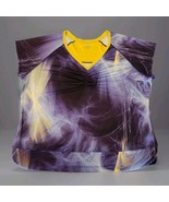 Reebok Tie Dye Top Womens 26/28 Plus Sz Purple Gold Tee Athletic Workout... - $24.91 CAD