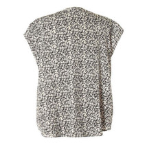 Hilary Radley Womens Printed Short Sleeve Top Size Small Color Off White/Black - £19.46 GBP