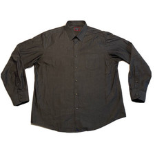UNTUCKit Dress Shirt Long Sleeve Button Up Mens XL Navy Chambray Front Pocket - £19.33 GBP