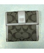 Coach signature logo 5” Wallet Tan Brown With blush Leather Trim Authentic - $33.83 CAD