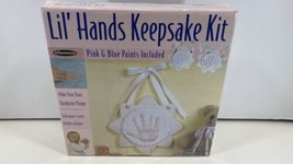 Milestones Lil Hands Keepsake Kit Pink &amp; Blue paints Included - £9.45 GBP