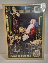 Cobble Hill 1000 Piece Jigsaw Puzzle “Santa&#39;s Workbench” 19.25x26.625 New Sealed - £9.86 GBP