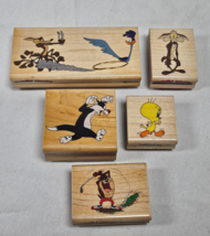 Vintage Looney Tunes Rubber Stamp Wile E Coyote Roadrunner Sylvester Tweety Taz - £27.49 GBP