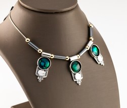 Sterling Silver Modular Bead Necklace w/ 16&quot; silver Box Chain - $745.82