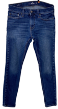 Hollister Jeans Mens Size 29x30 Epic Flex Skinny Stretch Blue Denim Dark Wash - £11.67 GBP