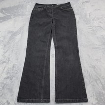 Peck Peck Pants Womens 6 Black Bootcut Mid Rise Button Zip Pocket Denim Jeans - £23.35 GBP