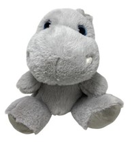 Wondertreats Plush Hippopotamus Grey Hippo Blue Eyes Stuffed Animal Retired - £8.00 GBP