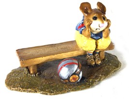 Vintage 1996 Wee Forest Folk w/ Box, “Benched” Football Player  Annette ... - £59.42 GBP