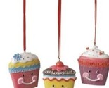Midwest CBK Ornaments Resin Cupcake Anthropomorphic  Set of 3  - $21.34