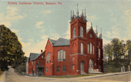 BANGOR PENNSYLVANIA TRINITY LUTHERN CHURCH POSTCARD c1910s - $11.07