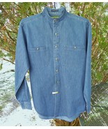 Vintage USA Traders Landing Chambray PostBoy Shirt- band collar Western ... - €34,69 EUR
