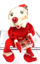 Vintage Santa Knee Hugger Elf Pixie Ornament Vintage Christmas 7” Japan - £56.65 GBP