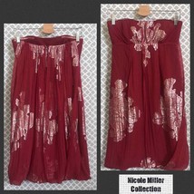 Nicole Miller silk draped strapless cocktail dress - £47.08 GBP