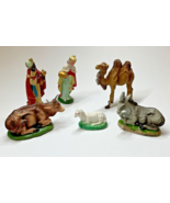 Vtg Fontanini Nativity WISE Men Animals Italy 4-5&quot; Plaster Paper Mache C... - $59.99