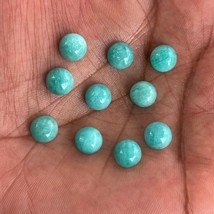 8x8 mm Round Natural Composite Amazonite Cabochon Gemstone Lot 50 pcs - £30.06 GBP