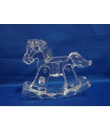 Kristal Color Italy Crystal Glass Rocking Horse Figurine - 4 ” Long  - £12.78 GBP