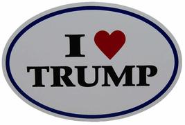 K&#39;s Novelties Wholesale Lot of 6 I Heart Love Trump White Oval Bumper Sticker - £6.28 GBP