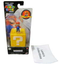 Mario 1&quot; Figure w/ question block Illumination The Super Mario Bros Movie 2023 - £11.58 GBP