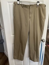 Haggar Mens Comfort Performance Straight Fit Chinos Khaki Dress Pants 42... - $10.85