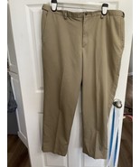 Haggar Mens Comfort Performance Straight Fit Chinos Khaki Dress Pants 42... - £8.57 GBP