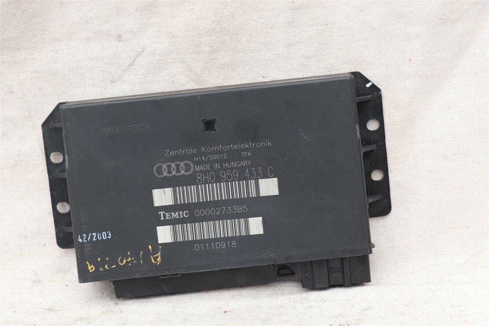 Audi A4 S4 Cabriolet Comfort Convenience Control Module Ccm 8h0959433C - $246.13