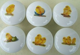 Cabinet Knobs Knob 6 Chicks Rooster chicken - £24.39 GBP