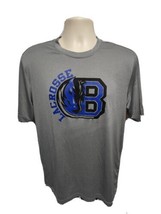 Bronxville High School Lacrosse #4 Adult Medium Gray TShirt - £15.72 GBP