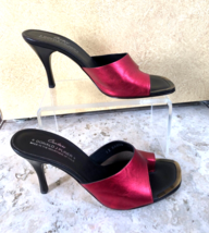 Donald Pliner Couture Metallic Red Leather Shoe Toe Ring Slide Heel New ... - $101.25