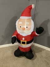 HOME ACCENTS ADORABLE , 3  1/2 FT LED SANTA AIRBLOWN INFLATABLE, SO CUTE - £19.46 GBP