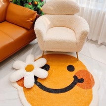 Happy Face shaped rug, Smiley Face Mat, Anti-slip carpet seat pad - £22.38 GBP