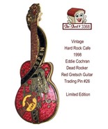 Hard Rock Cafe 1998 Eddie Cochran Dead Rocker Guitar 26 Trading Pin - £15.69 GBP