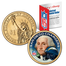 SAN DIEGO CHARGERS Colorized Presidential $1 Dollar Coin Football NFL LI... - £7.39 GBP