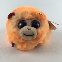 Ty Puffies Coconut Bean Bag Plush Stuffed Animal 3&quot; Toy Orange Monkey with TAGS - £10.08 GBP