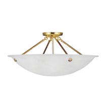 Livex 4 Light Ceiling Mount in Polished Brass - $9,014.95 MXN