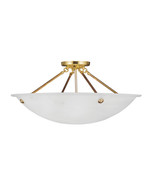 Livex 4 Light Ceiling Mount in Polished Brass - $487.61