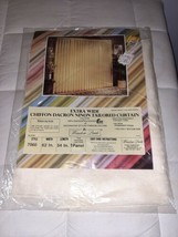 NEW Vtg Window Pride Chiffon Dacron Ninon Tailored Curtain 1 panel 7060-... - $27.59