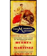 Bullfighting - Plaza De Toros De Monterrey #1 Canvas Art Poster 12&quot;x 24&quot; - $463.92 MXN