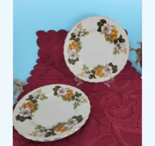 Royal Tudor Ware Saucers 2 pc Barker Bros Rosina Old Ironstone Roses Replacement - £14.24 GBP