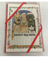 Cats dogs happy holiday vintage greeting cards still in box 12 cards env... - $27.71 CAD