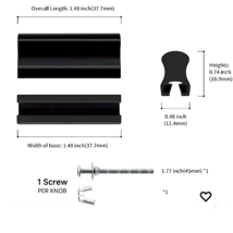 Goldenwarm 25 Pack Adjustable Cabinet Drawer Knob Pulls Matte Black - 1.5" image 12