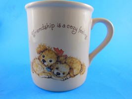 Vintage Hallmark Mug Mates Coffee Mug Friends Know How to Warm the Heart Puppies - $6.92